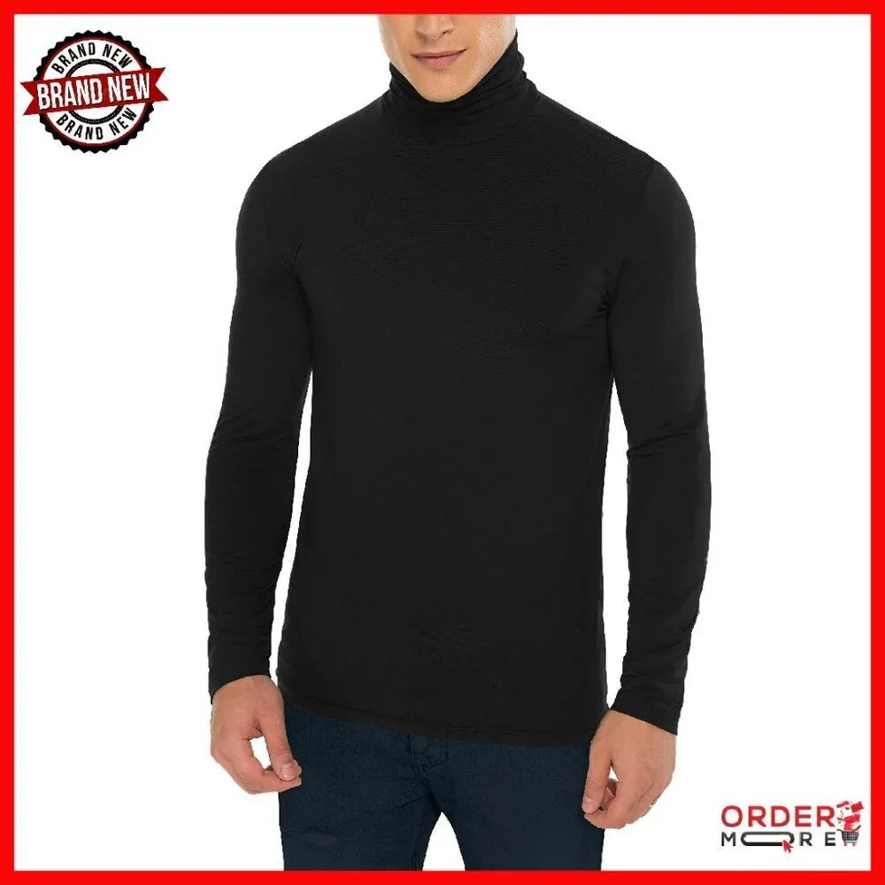 Men's Slim Fit Turtleneck Thermal Pullover Long Sleeve Lightweight Shirt